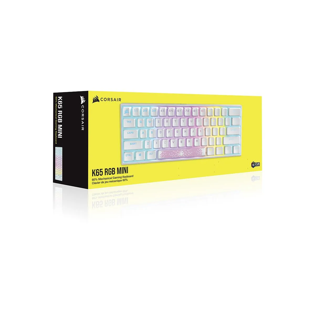 Corsair K65 RGB MINI 60% Mechanical Gaming Keyboard White (Cherry MX)