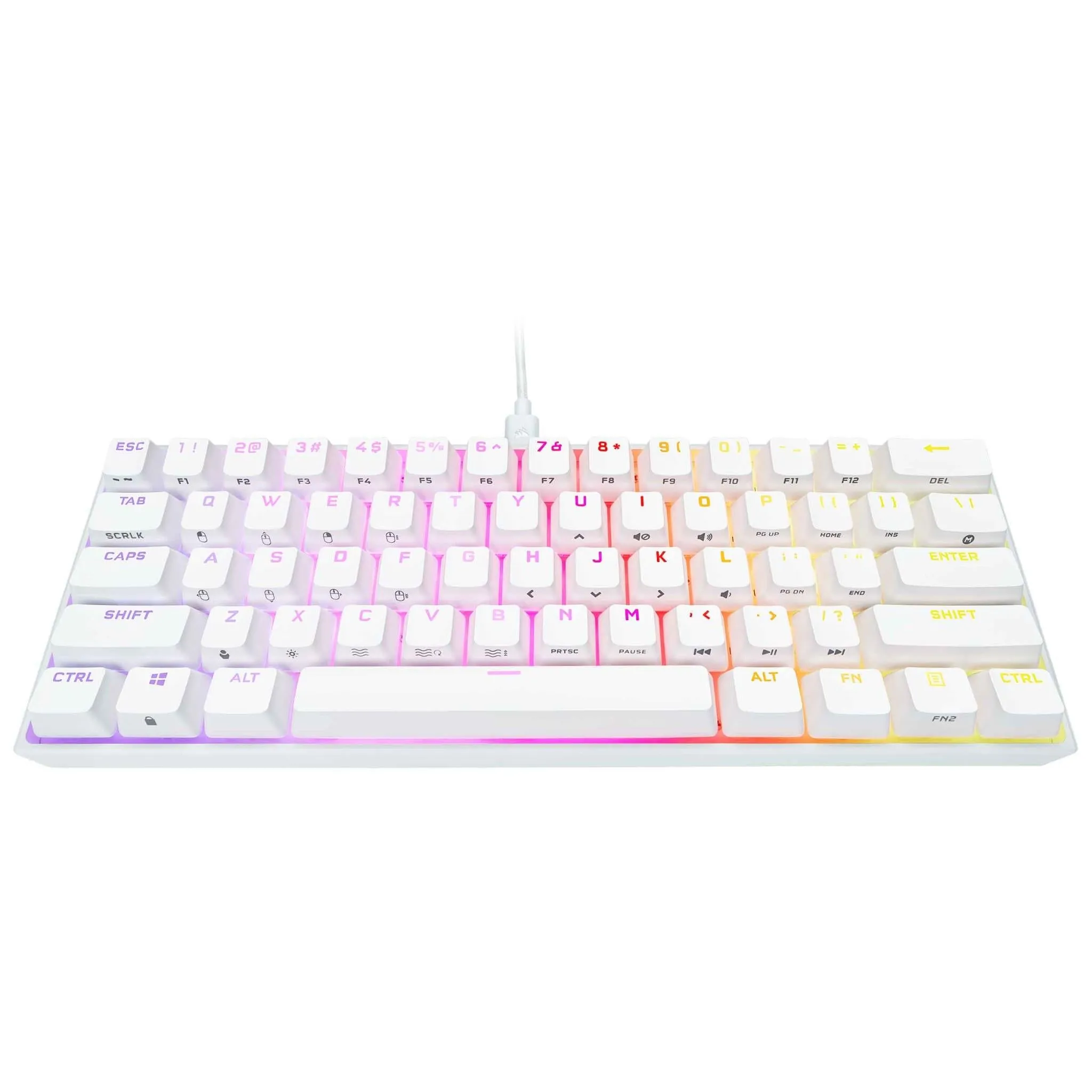 Corsair K65 RGB MINI 60% Mechanical Gaming Keyboard White (Cherry MX)