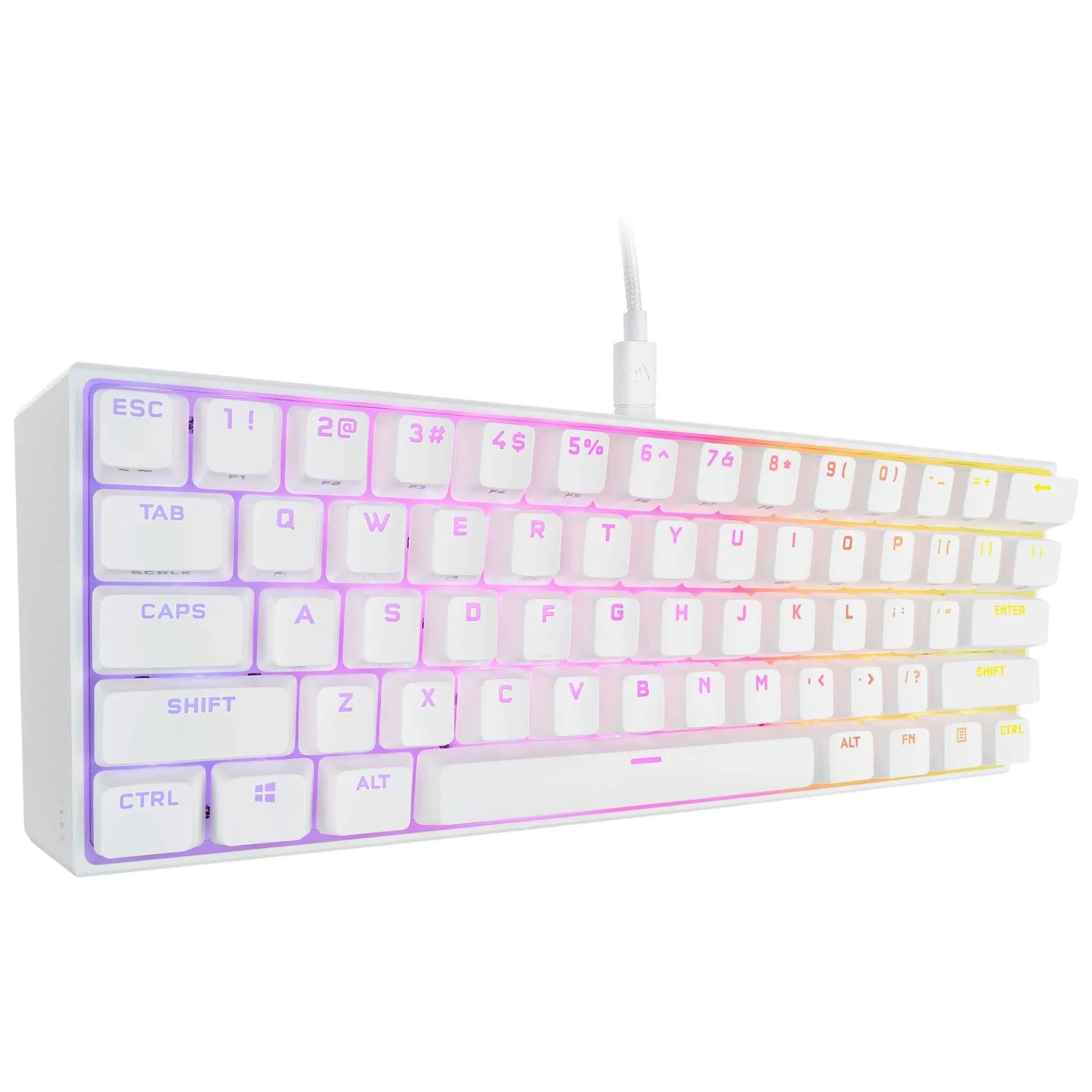 Corsair K65 RGB MINI 60% Mechanical Gaming Keyboard White (Cherry MX)