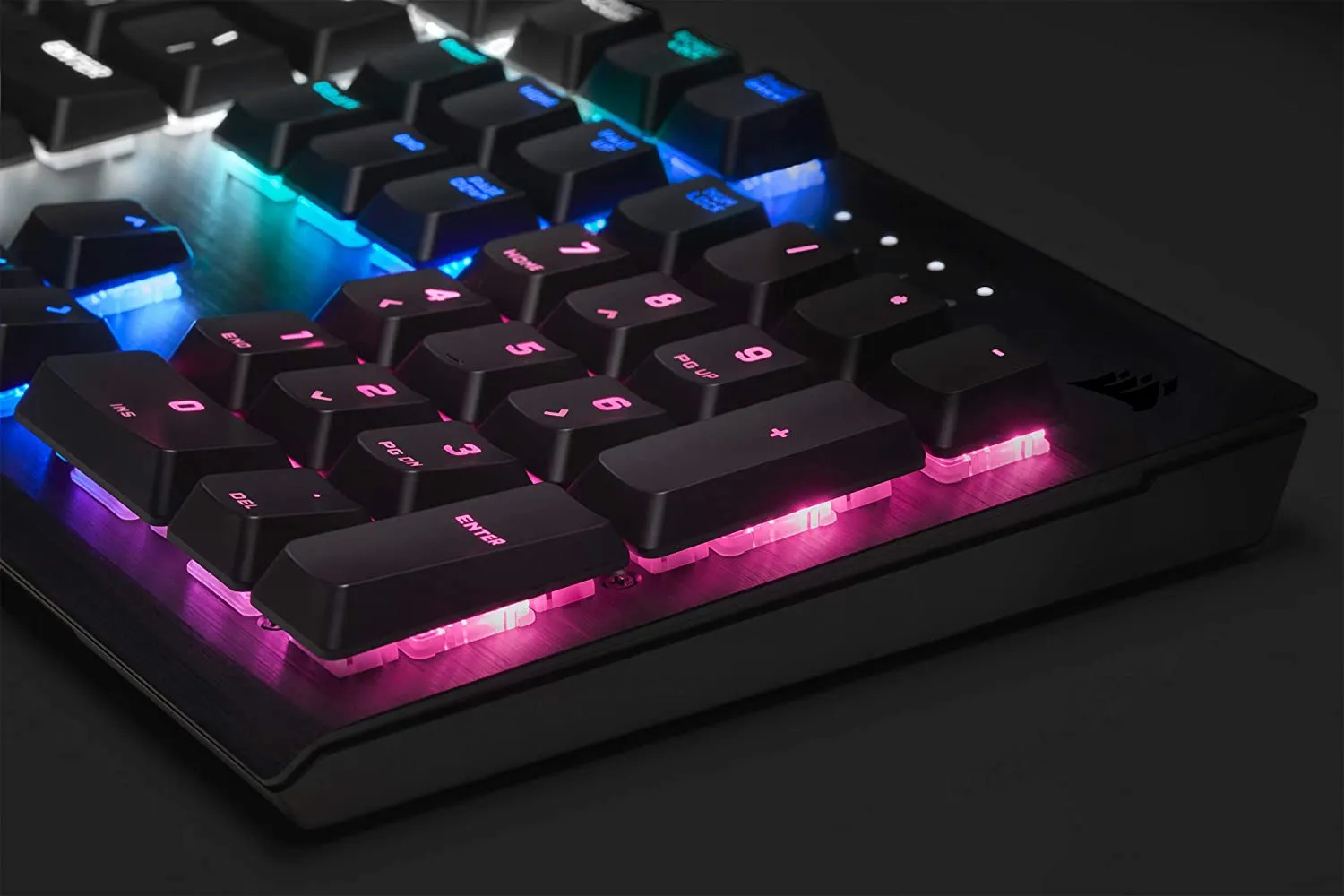 Corsair Keyboard K60 RGB Pro Low Profile Mechanical Gaming Keyboard - Cherry MX Low Profile Speed Mechanical Keyswitches – Slim and Streamlined Durable Aluminum Frame - Customizable Per-Key RGB Backlighting