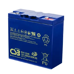 CSB EVH / EVX Series - 12V 24AH DEEP CYCLE BATTERY EVH12240