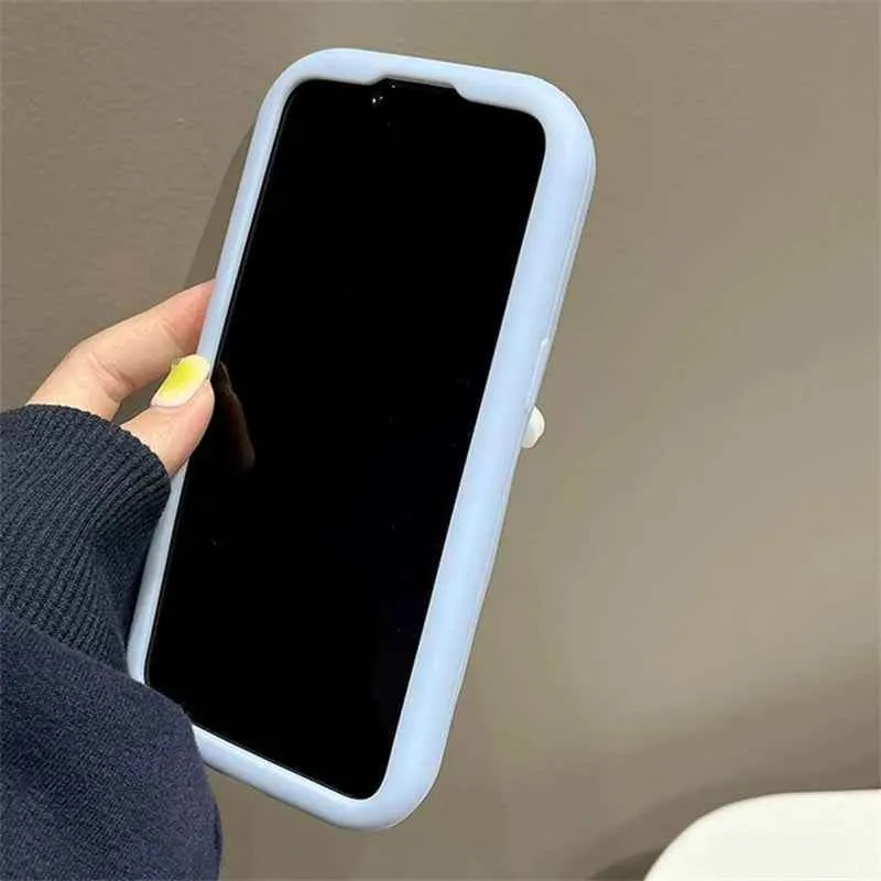 Cute Phone Cases For iPhone 15, 13, 14, 12 Pro Max, 11, and 14 Pro Max - White Sheep - Folding Stand Holder  - TSP253