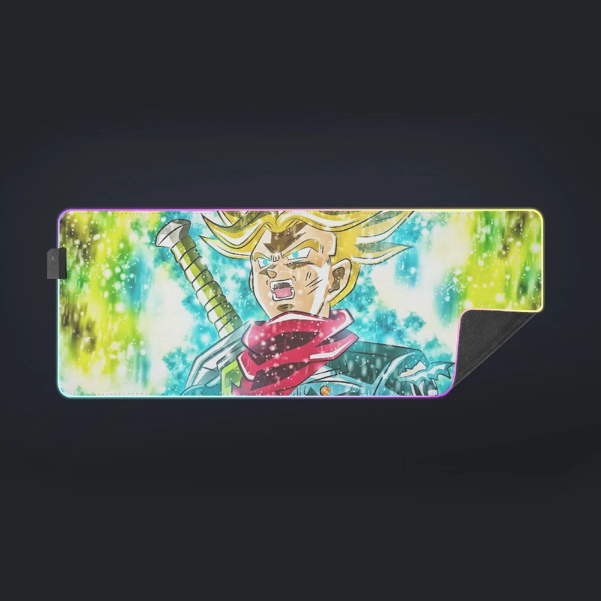 DBZ Trunks Super Saiyan Powerful Battle Ultimate Transformation Design cool LED Mouse Pad