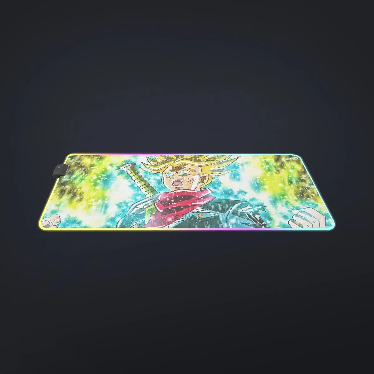 DBZ Trunks Super Saiyan Powerful Battle Ultimate Transformation Design cool LED Mouse Pad