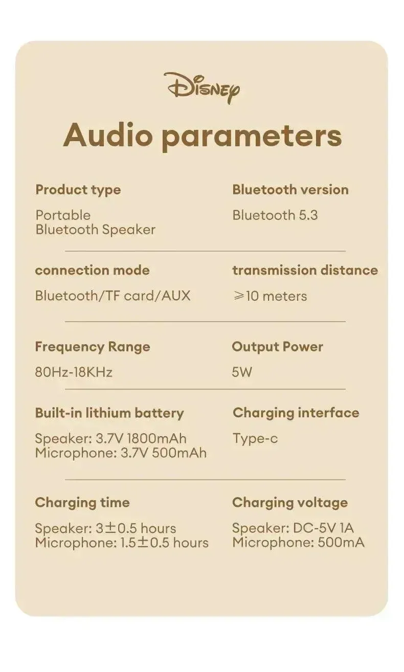 Disney A1S Portable Mic Bluetooth Karaoke System and Speaker