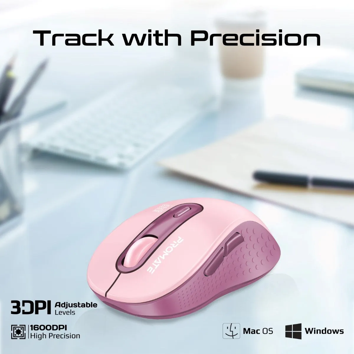 Dual Mode Wireless Optical Mouse with BT & RF Connectivity