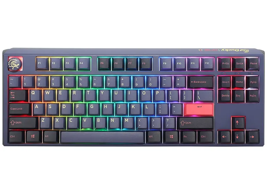 Ducky One 3 Cosmic Blue Tkl Gaming Keyboard, Rgb Led - Mx-Silent-Red (Us)