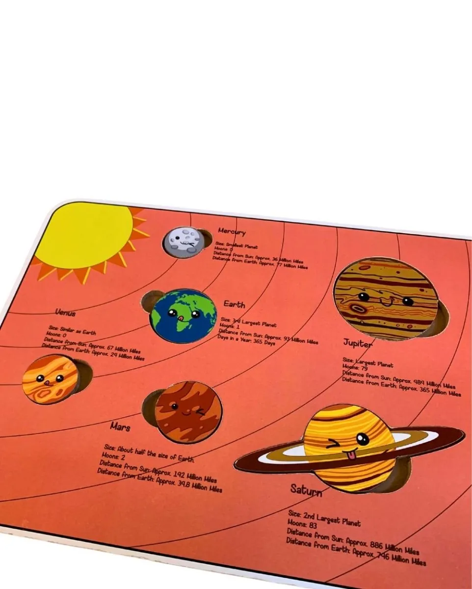 Earthy Tweens Solar System Wooden Puzzle- Large