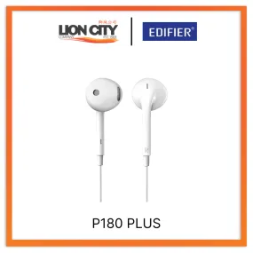 EDIFIER P180 PLUS WHITE 3.5MM Earbuds With Mic