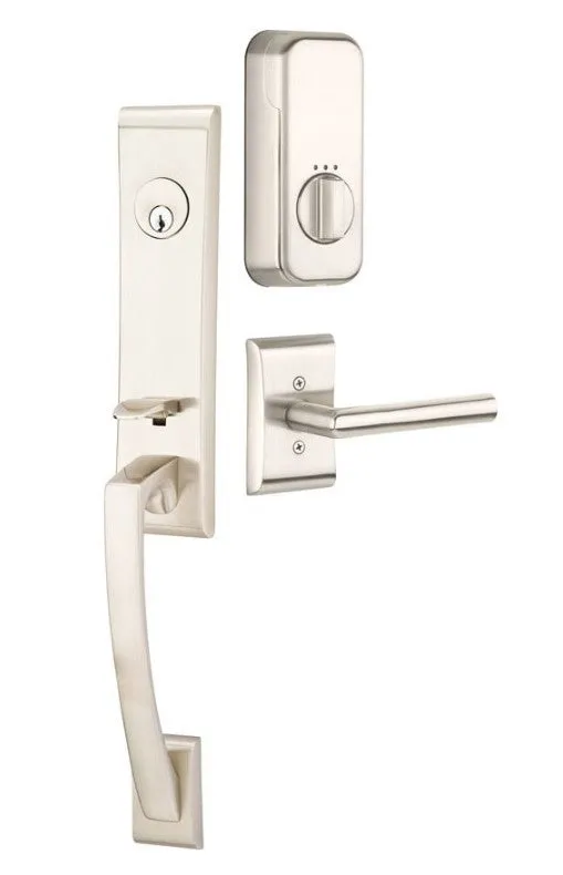 Emtek Single Cylinder Apollo Handleset EMPowered Motorized Smart Lock Upgrade With Norwich Knob