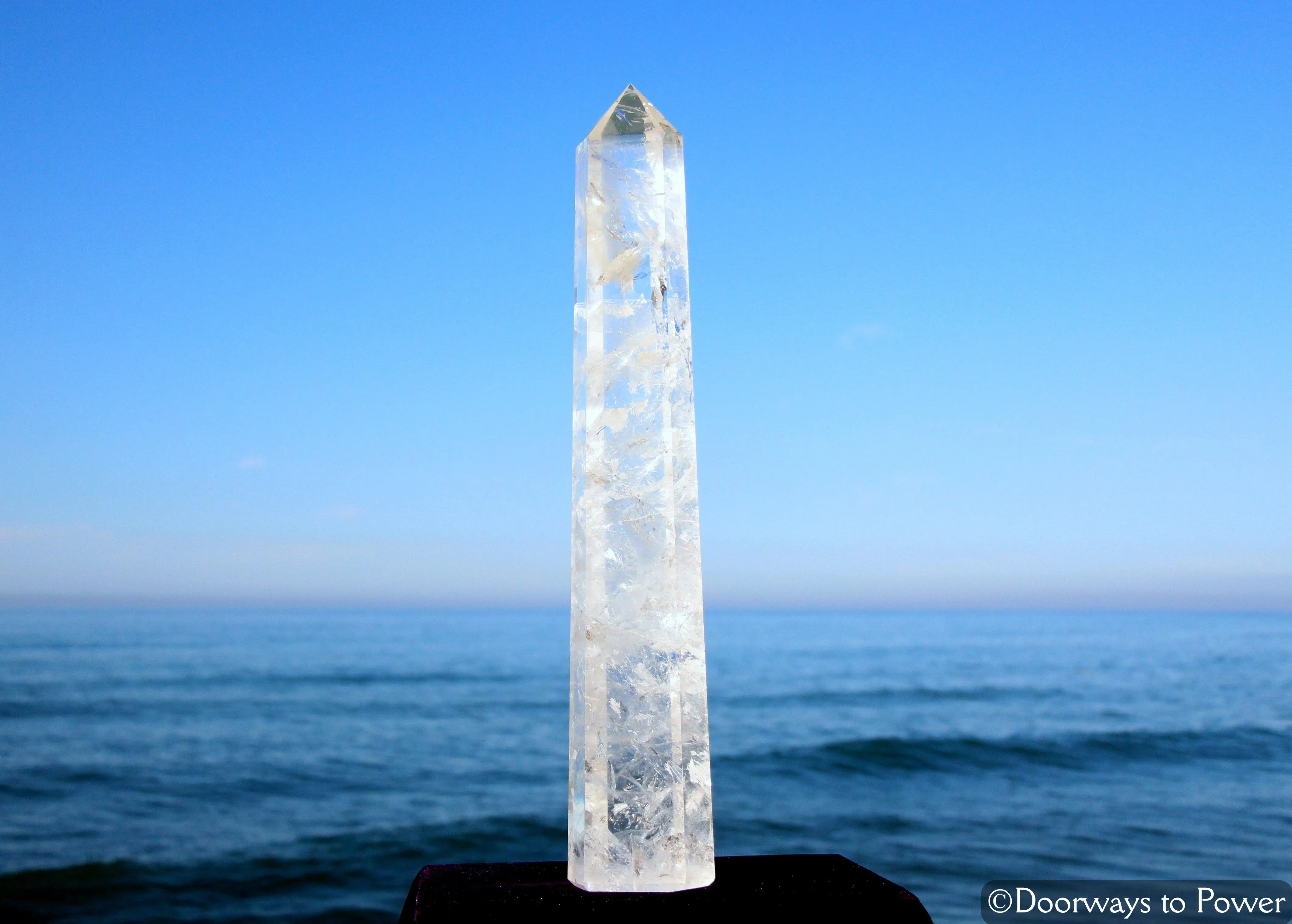 Exquisite 22" Clear Quartz Crystal Point 'Temple of Light' Master Crystal