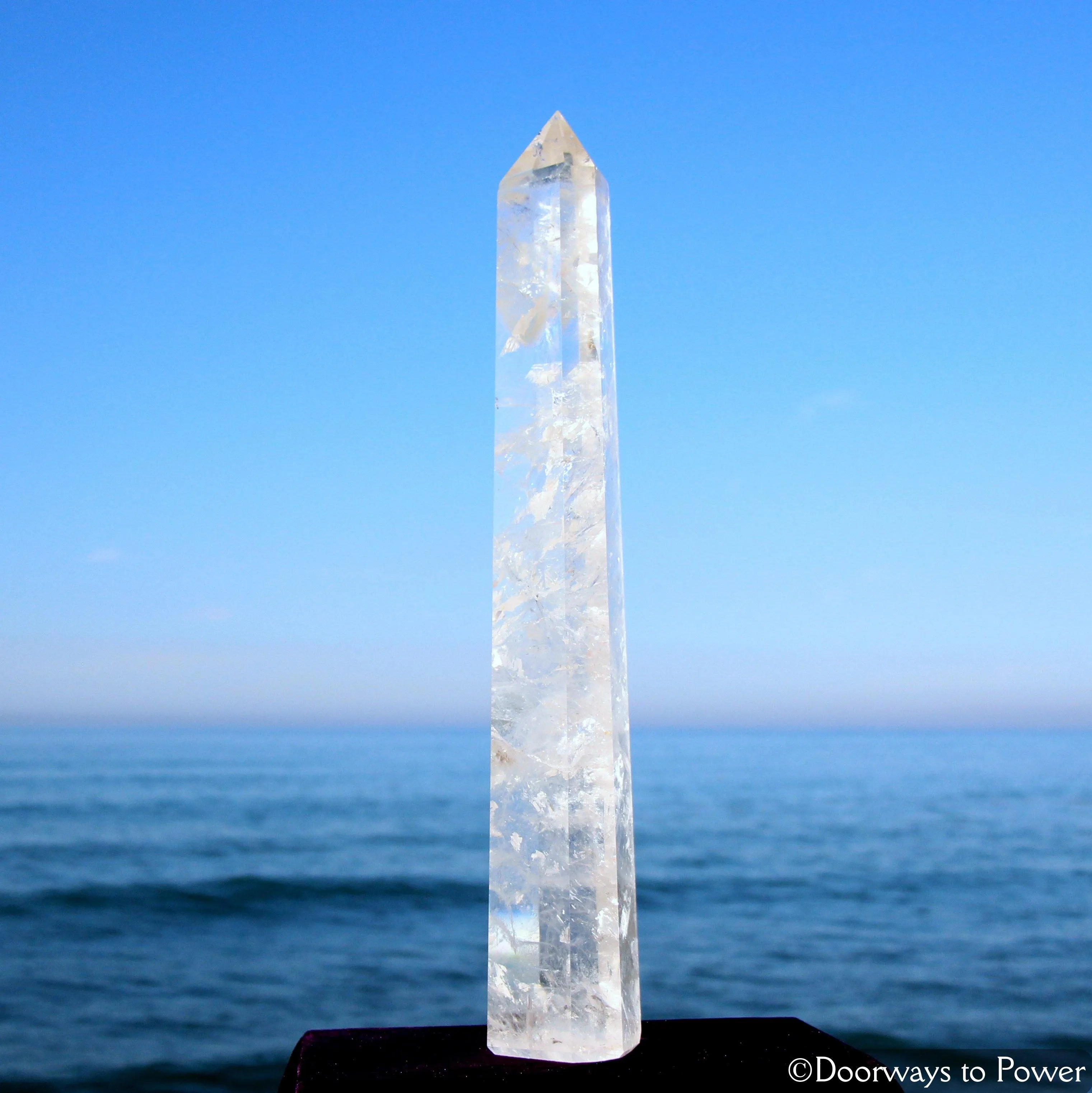 Exquisite 22" Clear Quartz Crystal Point 'Temple of Light' Master Crystal