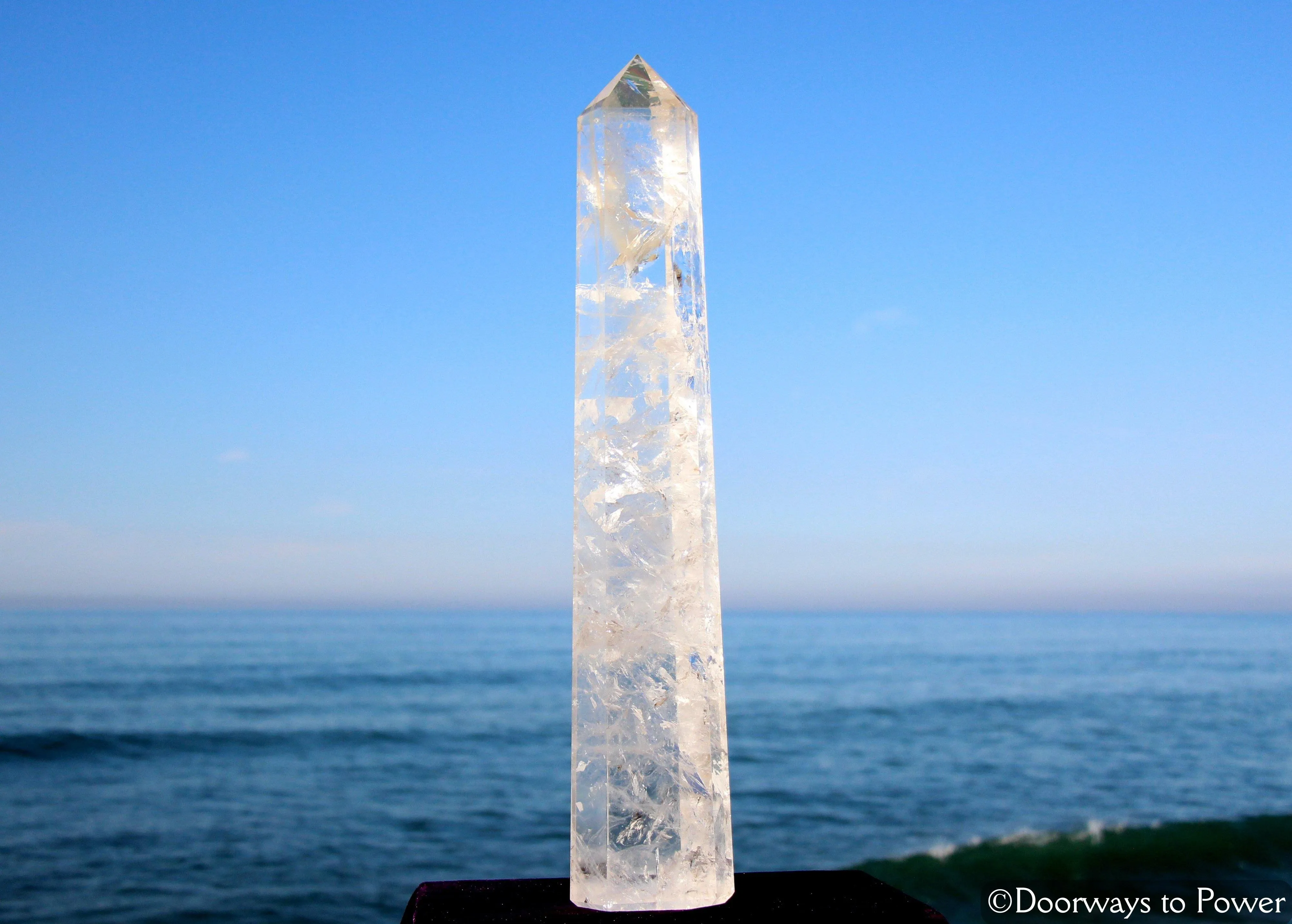 Exquisite 22" Clear Quartz Crystal Point 'Temple of Light' Master Crystal