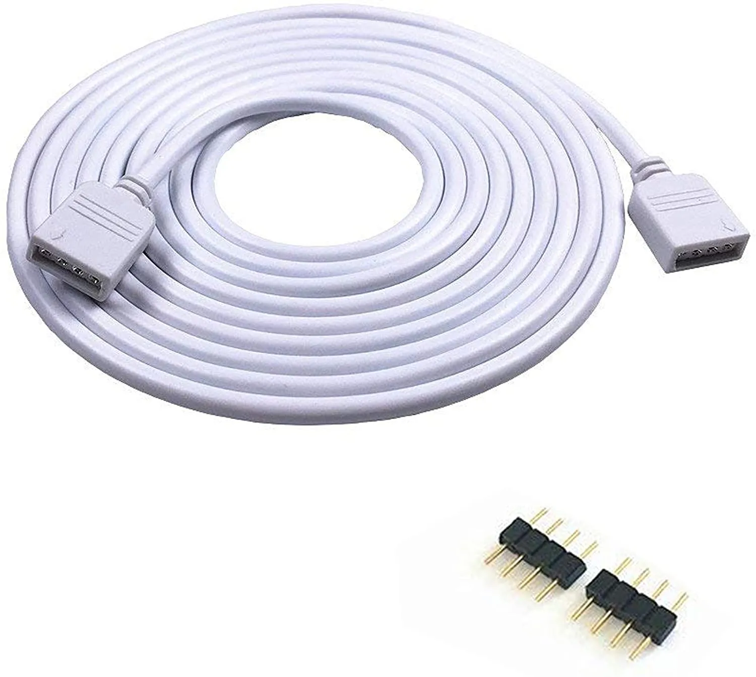 Extension Cable 30cm 1m 2m 3m 5m 10m Black White LED Connector Wire With Needle For 5050 2835 RGB LED Strip Light