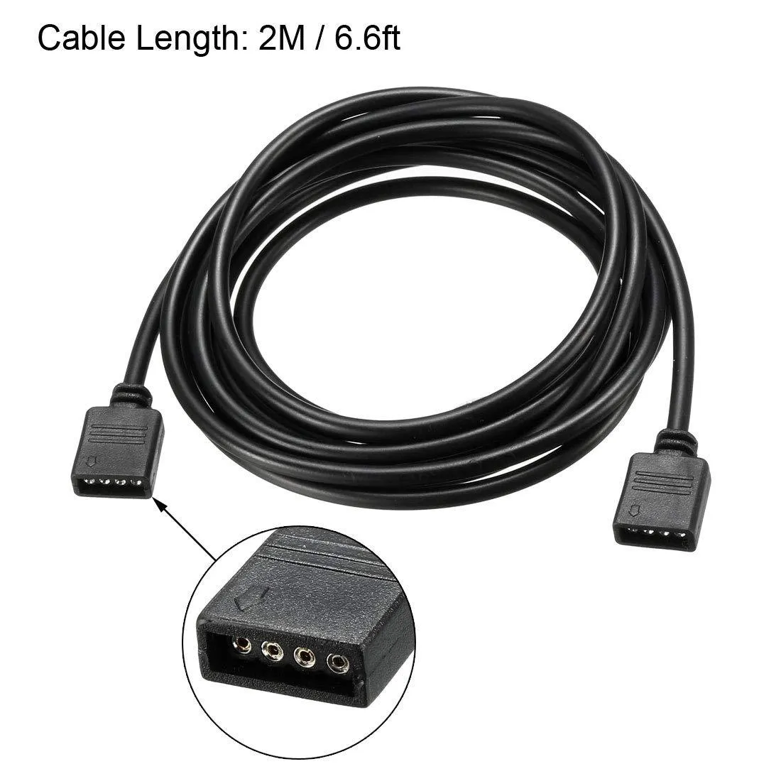 Extension Cable 30cm 1m 2m 3m 5m 10m Black White LED Connector Wire With Needle For 5050 2835 RGB LED Strip Light