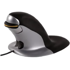 Fellowes Penguin Ambidextrous Vertical Mouse Wired Large Black/Grey