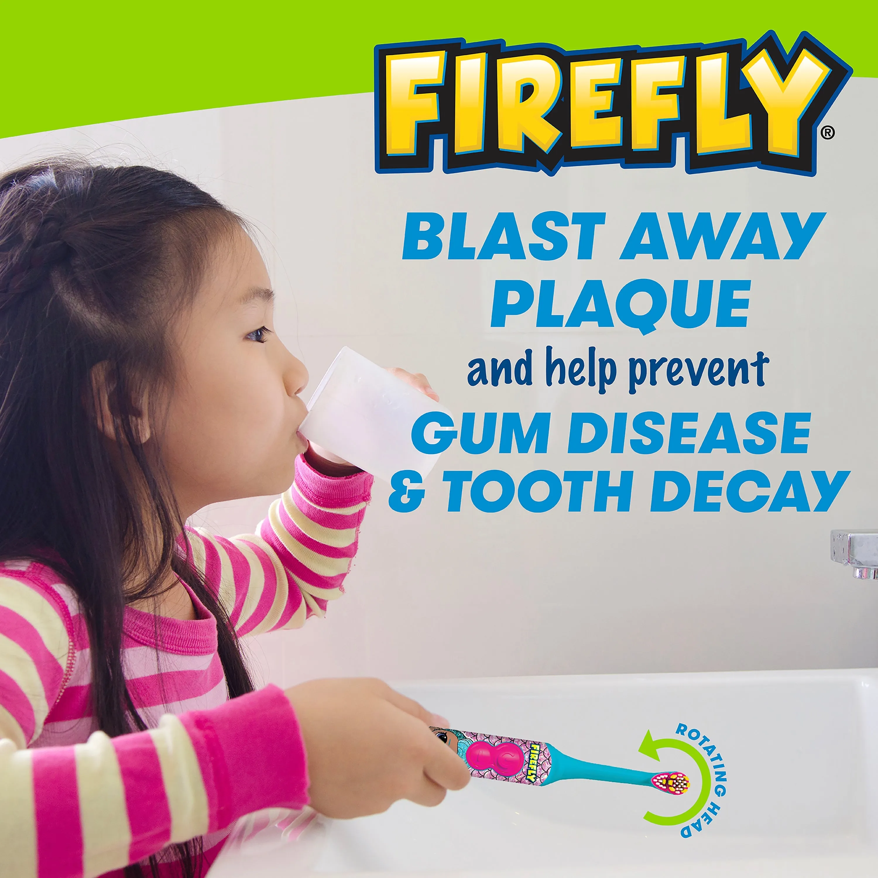 Firefly Clean N' Protect L.O.L. SURPRISE! Battery Powered Toothbrush With Antibacterial Cover