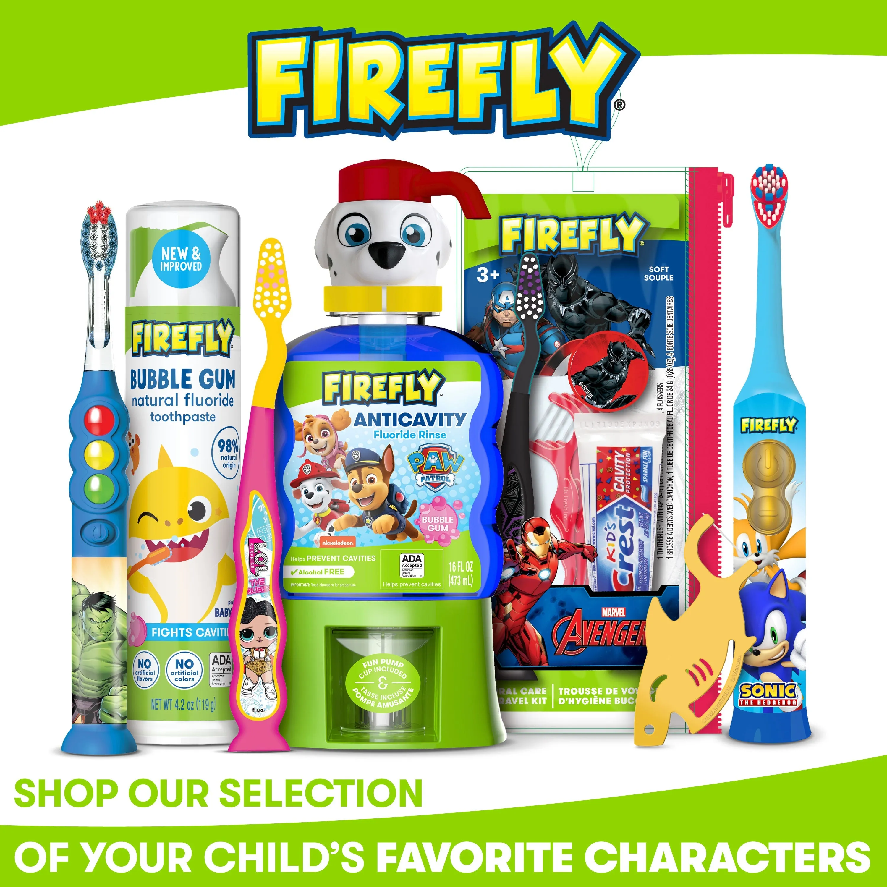 Firefly Clean N' Protect L.O.L. SURPRISE! Battery Powered Toothbrush With Antibacterial Cover