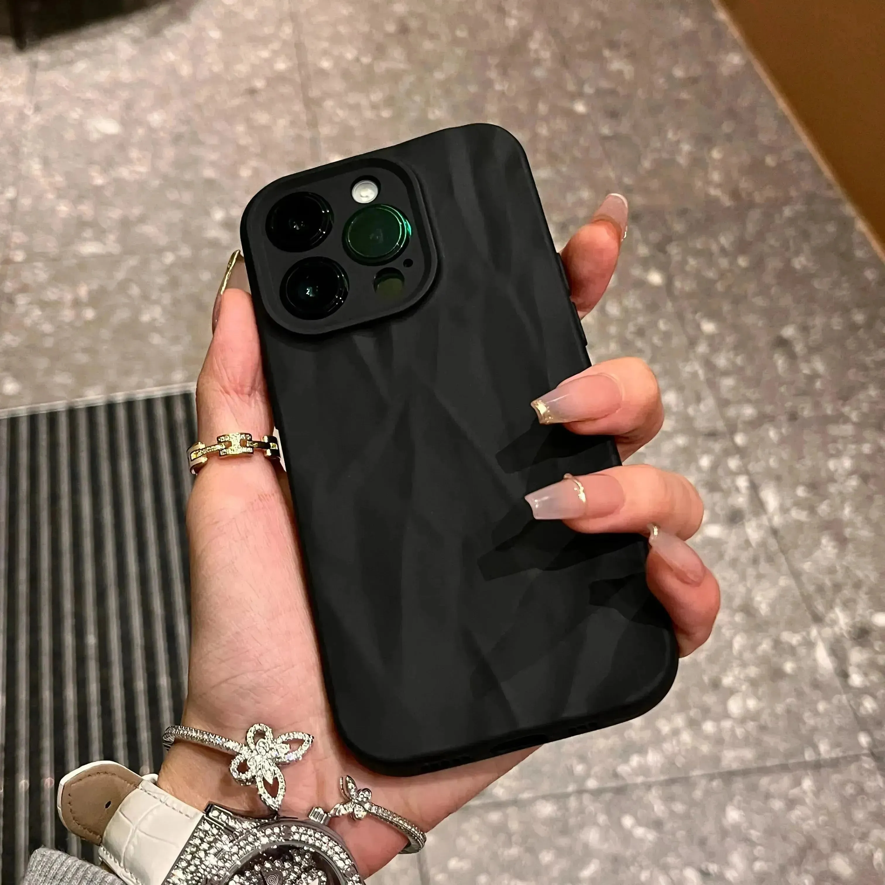 Fold Pattern Soft Silicone Phone Case (For iPhones)