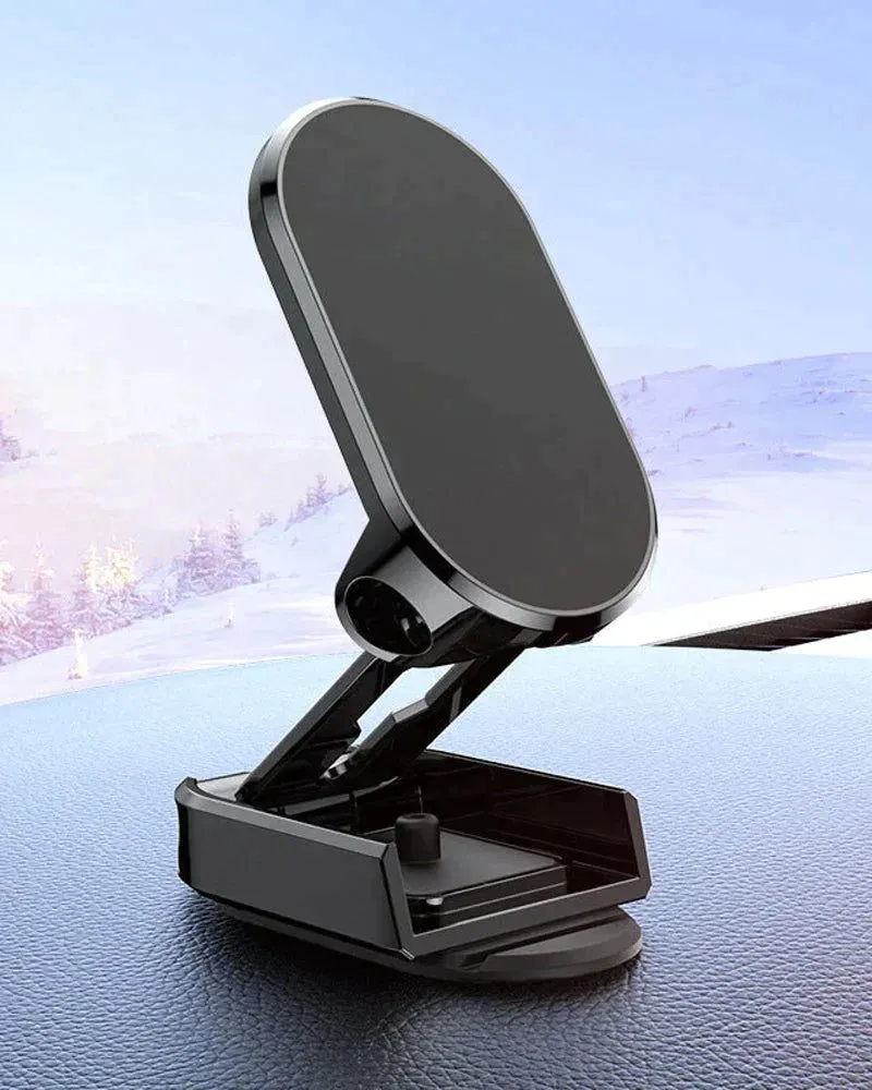 Foldable magnetic car phone holder