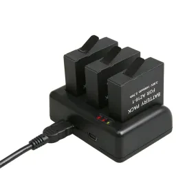 For GoPro HERO5 AHDBT-501 Travel Charger with V8 Port & USB-C / Type-C Port & LED Indicator Light