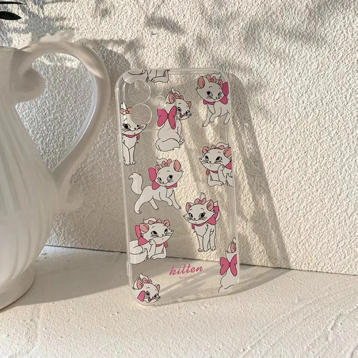 Full Marie White Cat iPhone Case 6 7 8 PLUS SE2 XS XR X 11 12 13 14 15 Pro Promax 12mini 13mini