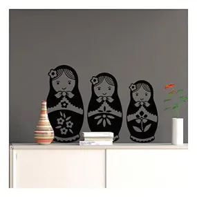 GADGETS WRAP Creative Russian Doll Wall Sticker Children's Room Living Room Bedroom Home Decoration Vinyl Vinyl Wall Decoration Sticker