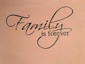 Gadgets WRAP Family is Forever Home Decor Creative Quote Wall Decal Vinyl Wall Decal Decoration Sticker