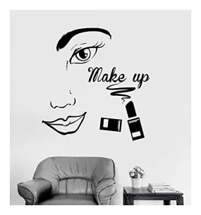 GADGETS WRAP Girl Wall Decals Eyes with Long Lashes Beauty Salon Vinyl Decal Sticker Mural Make Up Art Stickers Wall Decoration Decal Sticker