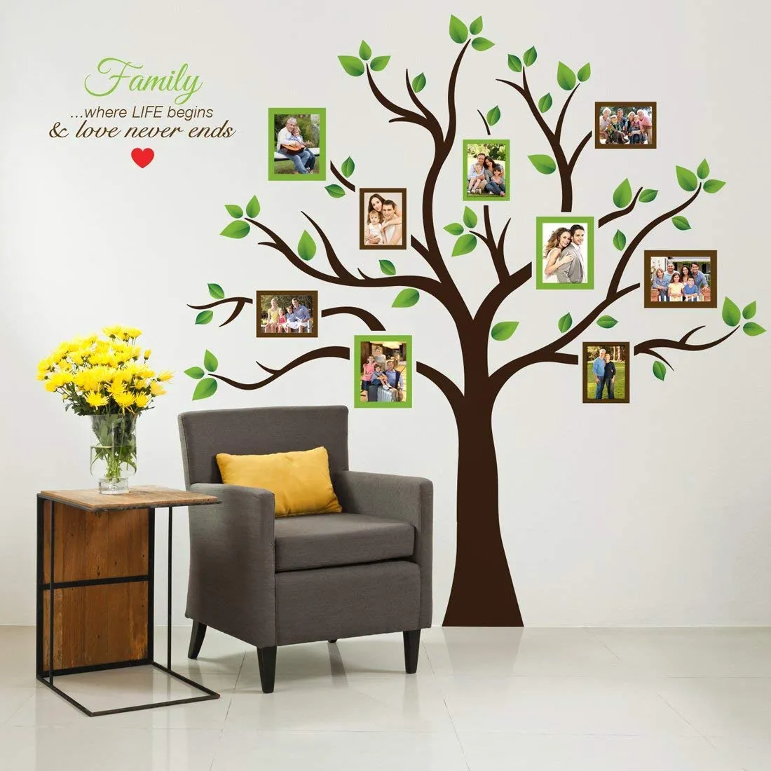 GADGETS WRAP large family tree photo frames wall decal - the sweetest highlight of your home and family