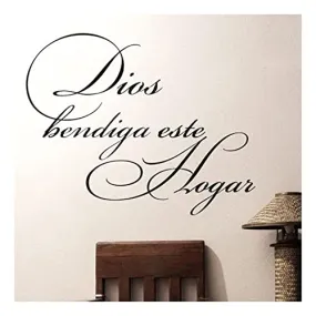 GADGETS WRAP Spanish God Bless The Family Vinyl DIY Wall Stickers Home Decoration Living Room Bedroom Wall Decal Vinyl Wall Decoration Sticker