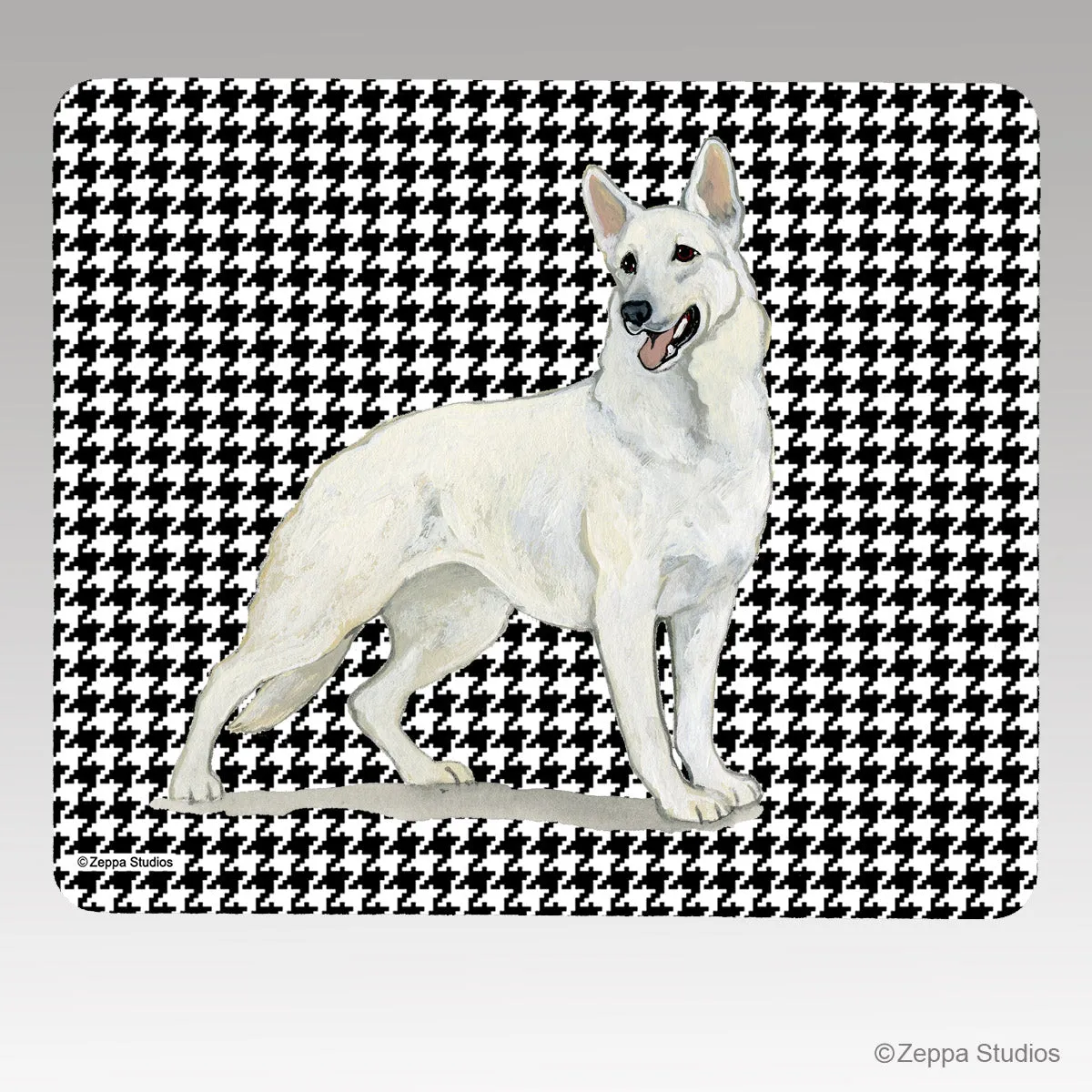 German Shepherd Houndstooth Mouse Pad