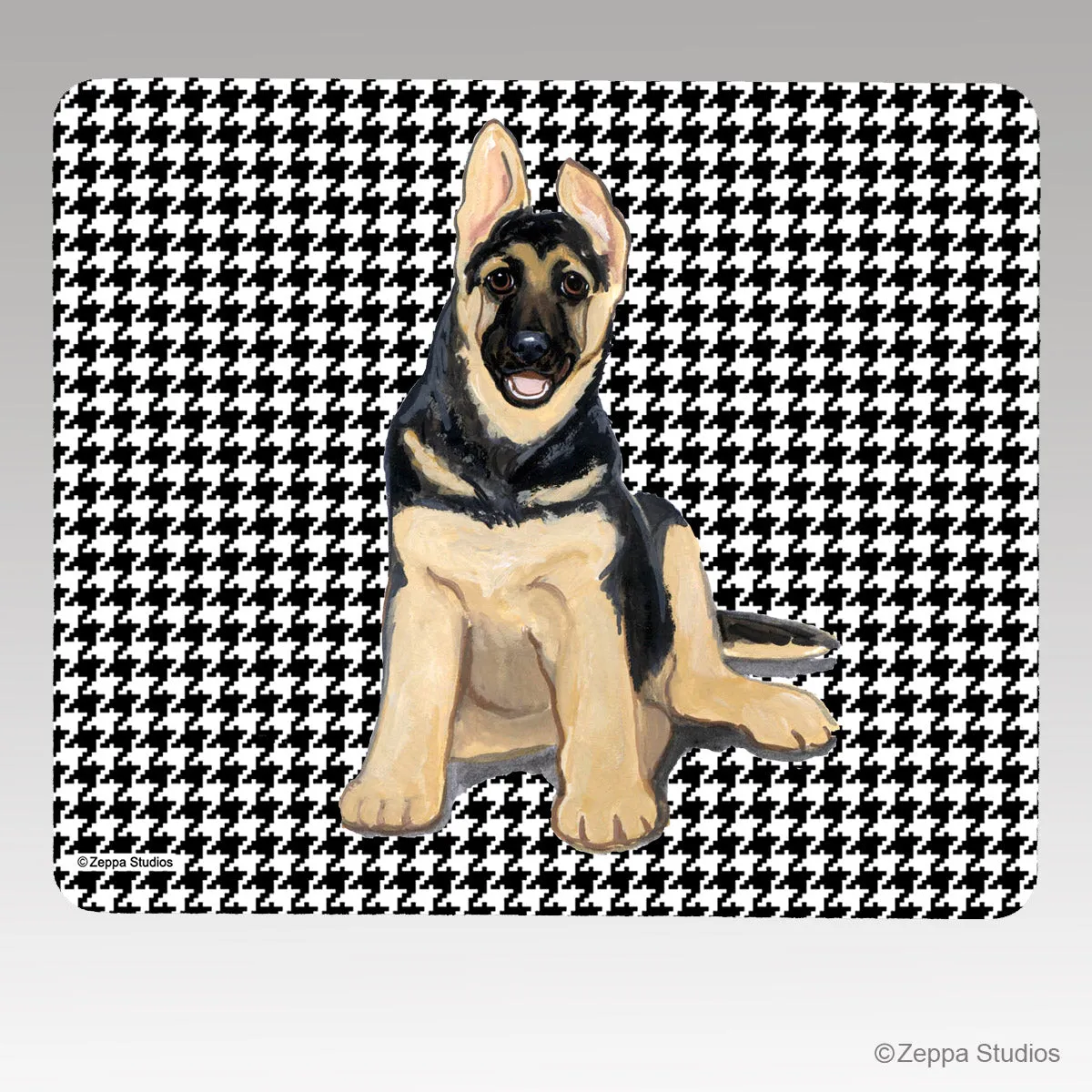 German Shepherd Houndstooth Mouse Pad