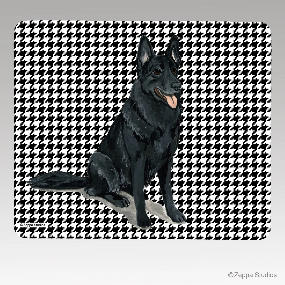 German Shepherd Houndstooth Mouse Pad