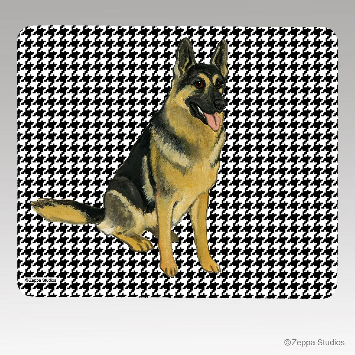 German Shepherd Houndstooth Mouse Pad