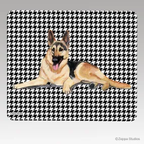 German Shepherd Houndstooth Mouse Pad