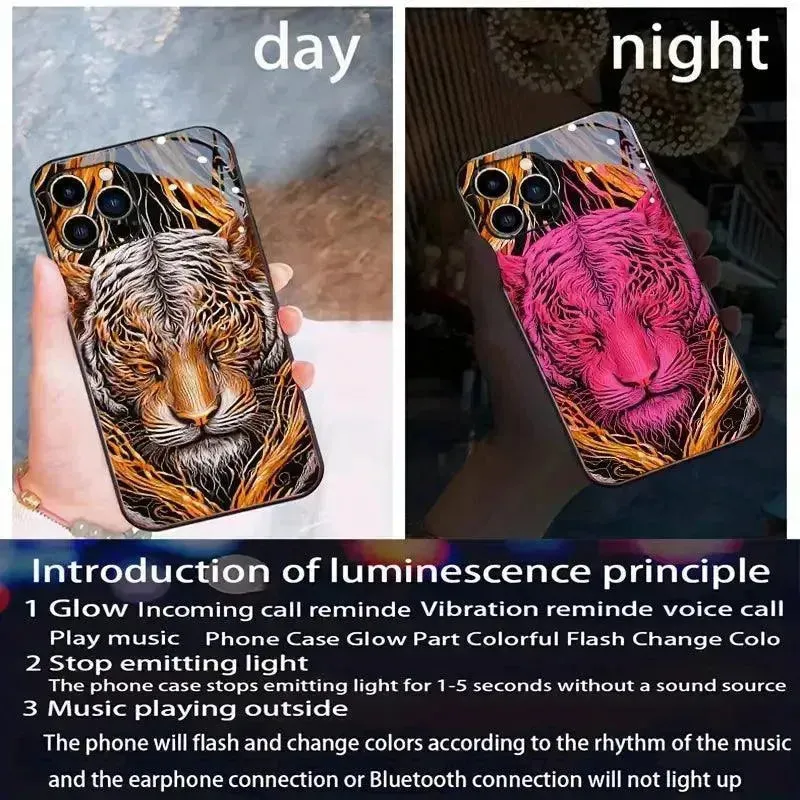 Glowing Tiger LED Smart Voice Controlled Cover (For iPhone)