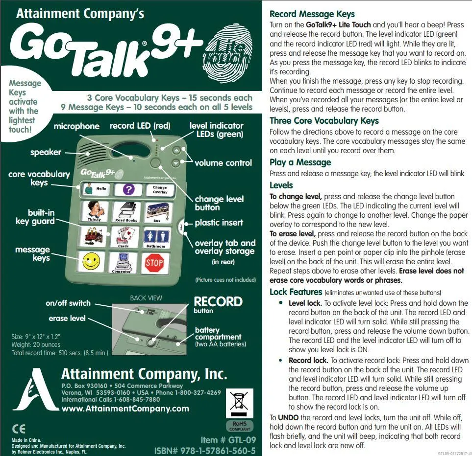 GoTalk 9  Lite Touch