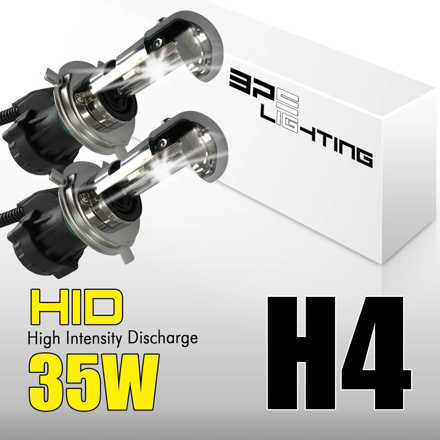 H4 / 9003 / HB2 HID Xenon Bulbs Premium With Ceramic Base 35w