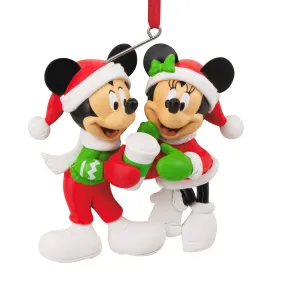 Hallmark Christmas Ornament - Disney Mickey Mouse and Minnie Mouse Sharing Cocoa