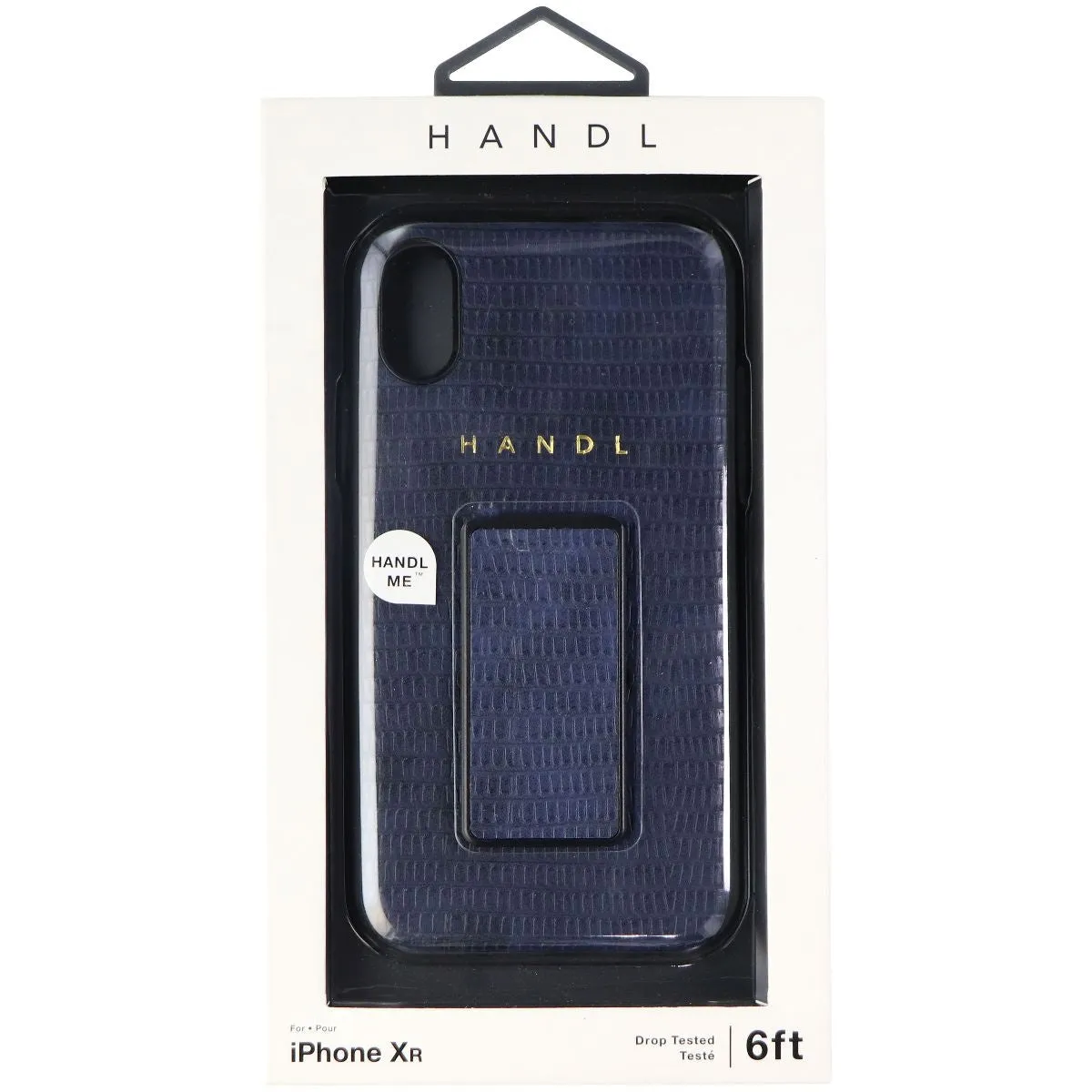 HANDL Inlay Case with Clip for Apple iPhone XR - Navy Croc (Blue)