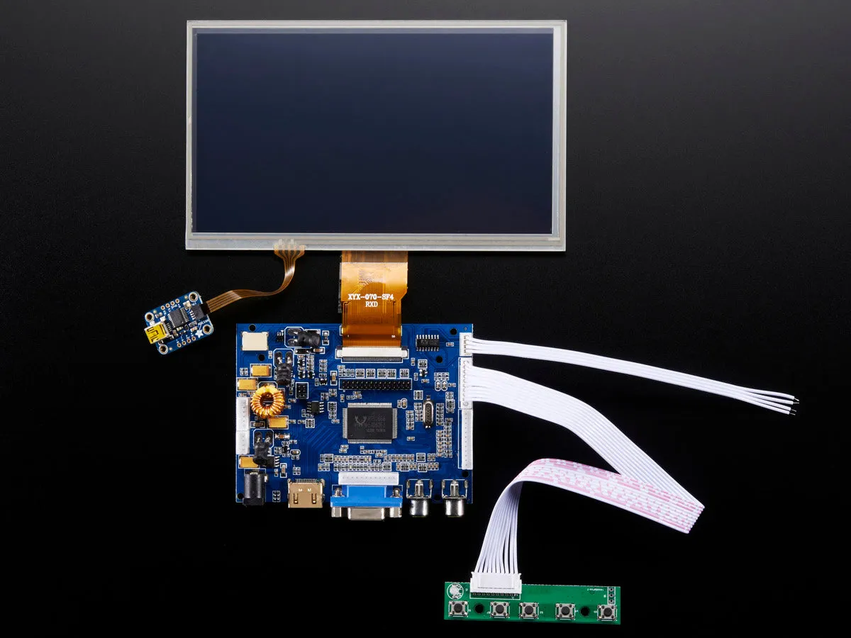 HDMI 4 Pi: 7\" Display & Audio 1024x600 w/Touchscreen"