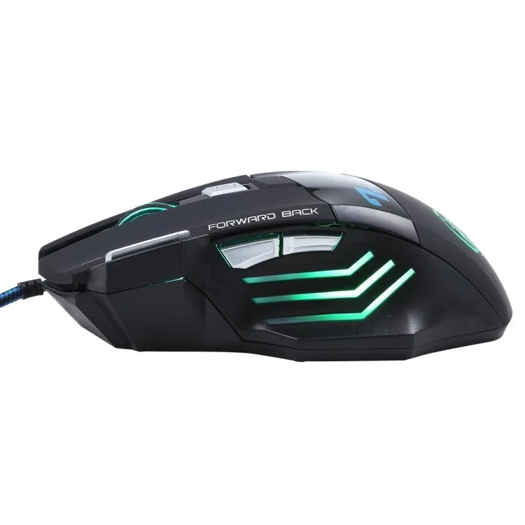 High-Precision 7-Button Wired Optical Gaming Mouse with 5000 DPI and Scroll Wheel for PC and Laptop