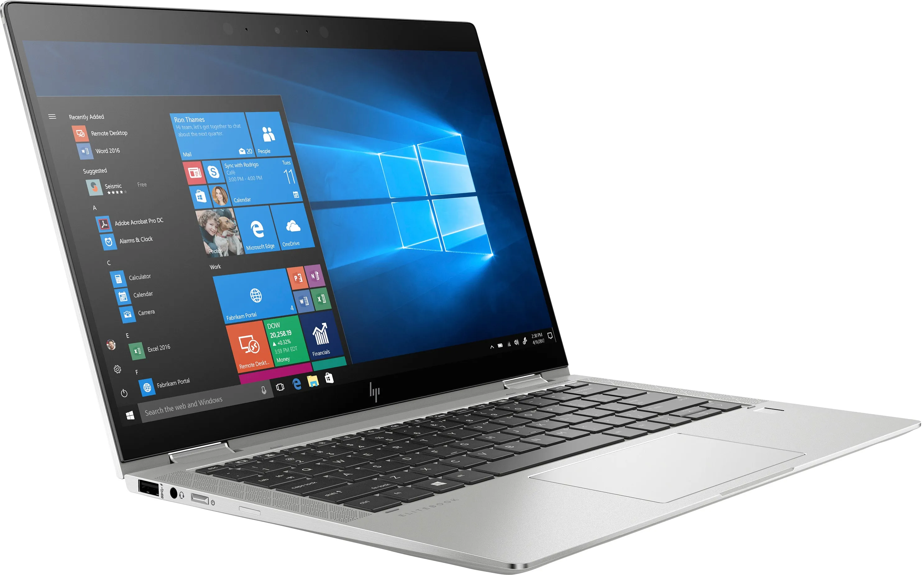 HP EliteBook X360 1030-G4 13.3" FHD (Touchscreen) Convertible Notebook, Intel i5-8265U, 1.60GHz, 16GB RAM, 256GB SSD, Win10P - 8MU17UT#ABA