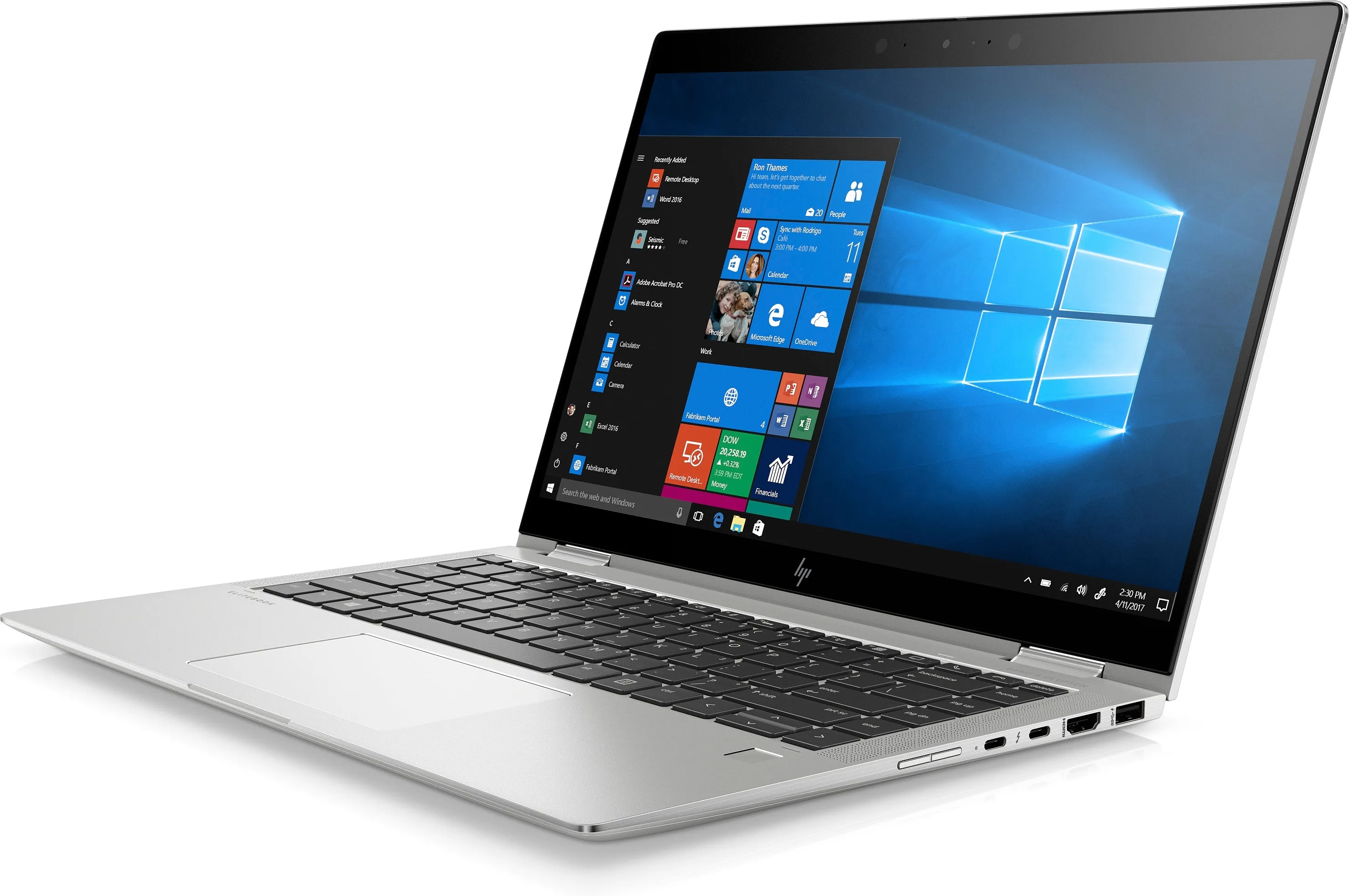 HP EliteBook X360 1040-G6 14" FHD (Touchscreen) Convertible Notebook PC, Intel Core i5-8265U, 1.60GHz, 16GB RAM, 256GB SSD, Windows 10 Pro 64-Bit - 8EQ03UT#ABA