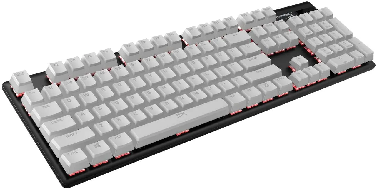 HyperX Pudding Keycaps - Double Shot PBT Keycap Set with Translucent Layer, for Mechanical Keyboards, Full 104 Key Set, OEM Profile, English (US) Layout - White