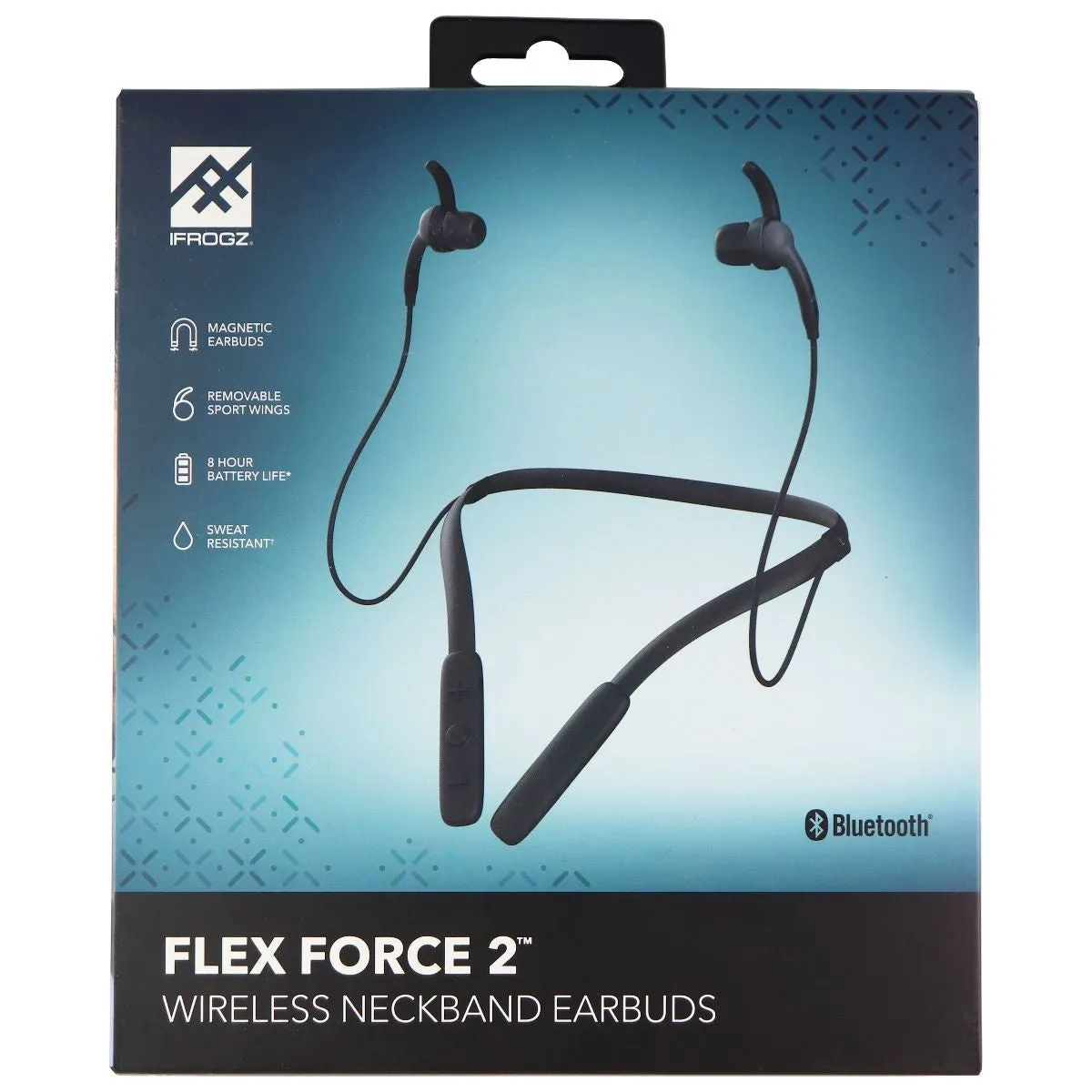 iFrogz Flex Force 2 In-Ear Bluetooth Headphones - Black and Gray