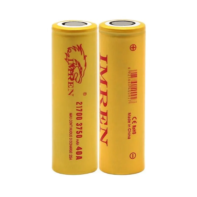 IMREN 21700 3750mAh 40A Rechargeable Lithium Battery  (2PCS/Pack)