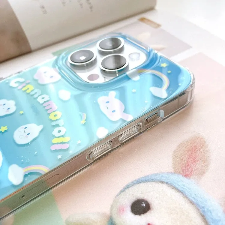 Japanese Cartoon Cinnamoroll Rainbow Sky iPhone Case 14 15 Pro Promax