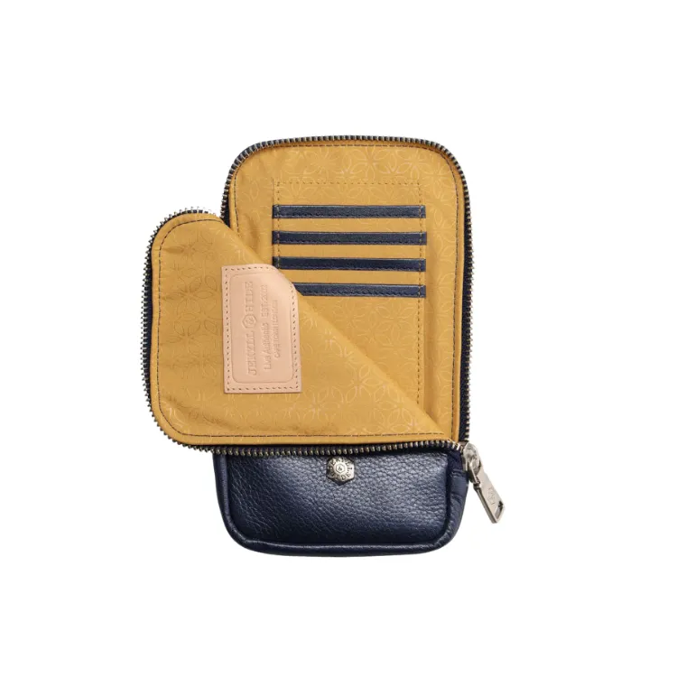 Jekyll & Hide Mobile Phone Pouch With Strap - Metallic Indigo